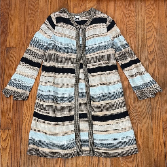M by Missoni Sweaters - M by Missoni Knit Longline Open Front Striped Cardigan size 6